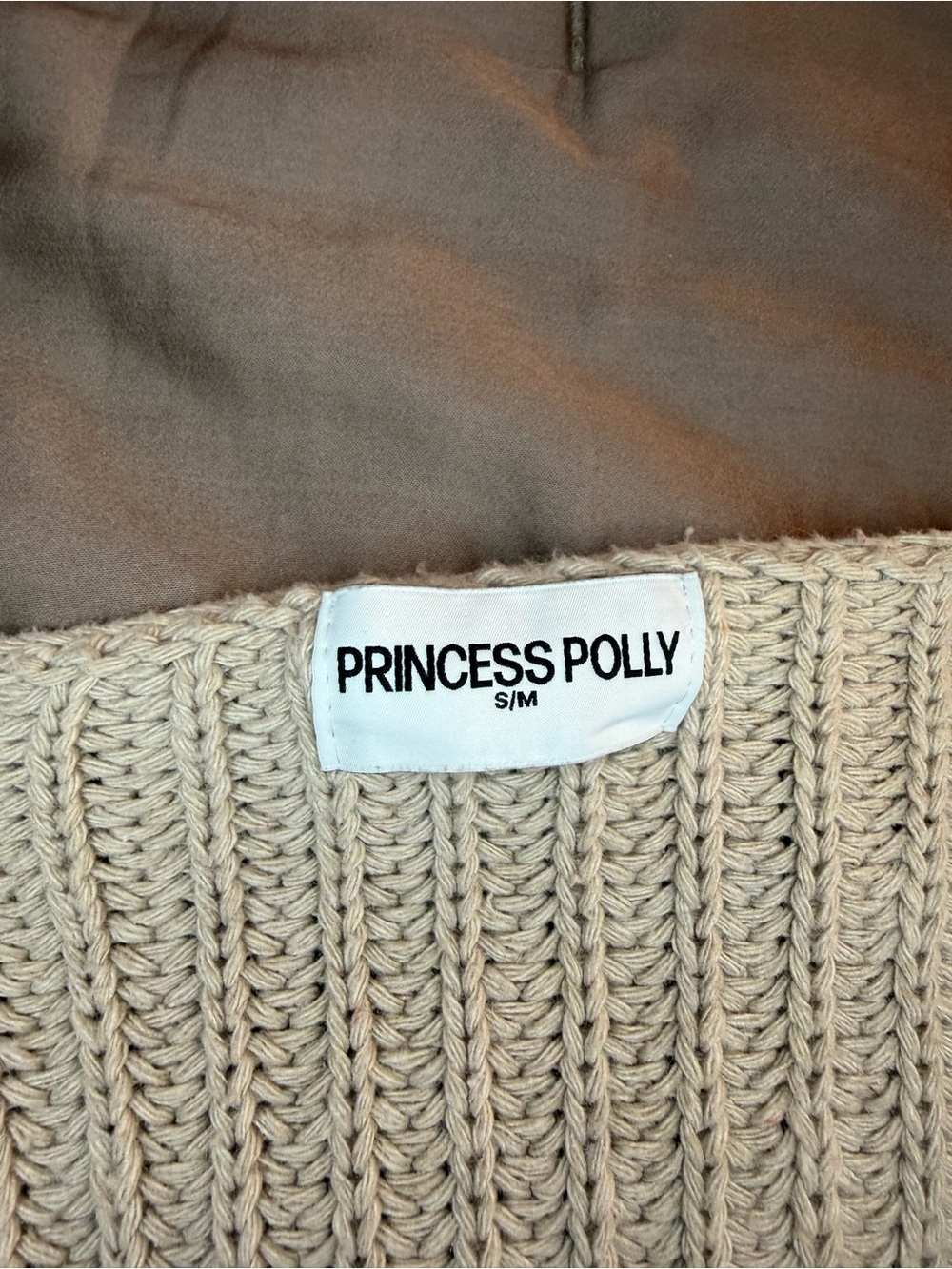 Princess Polly Maela Knit Cardigan Mocha - Picture 8 of 10